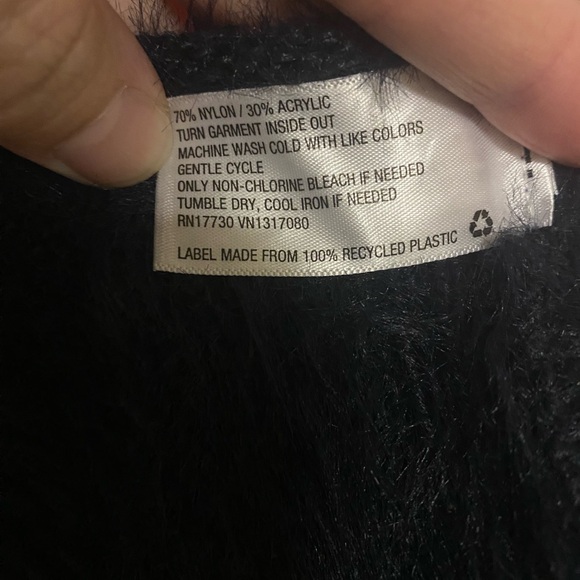 A New Day Women’s Crewneck Fuzzy Pullover Sweater Size M Striped Multicolor - Picture 7 of 8